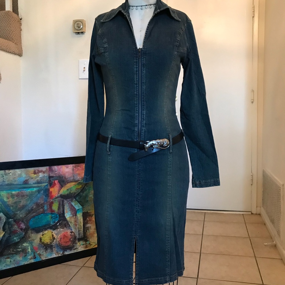 SOLD‼️Hot Kiss Denim Sleeves Woman’s Dress SZ M